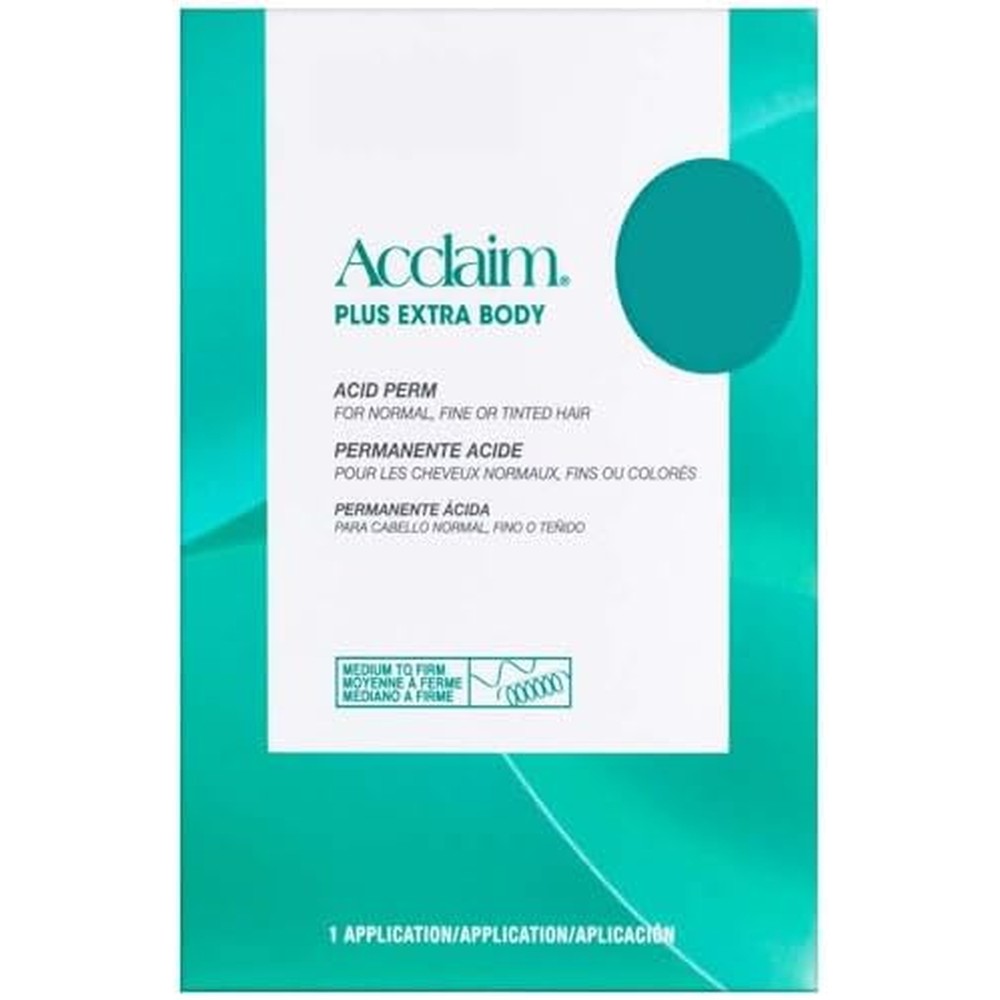 Zotos Acclaim Plus Extra Body Acid Perm kit box front view showcasing professional salon waving lotion packaging