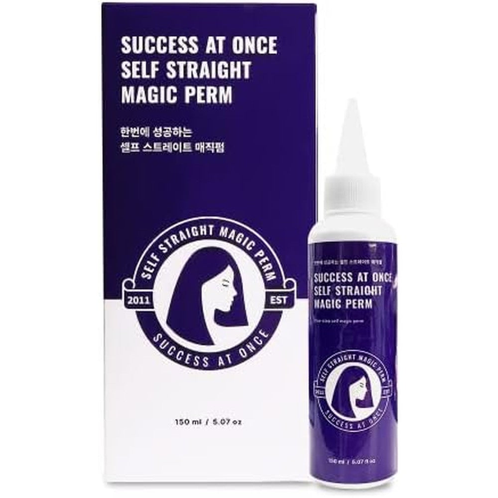 Success At Once Self Straight Magic Perm front view of the one step packaging box.
