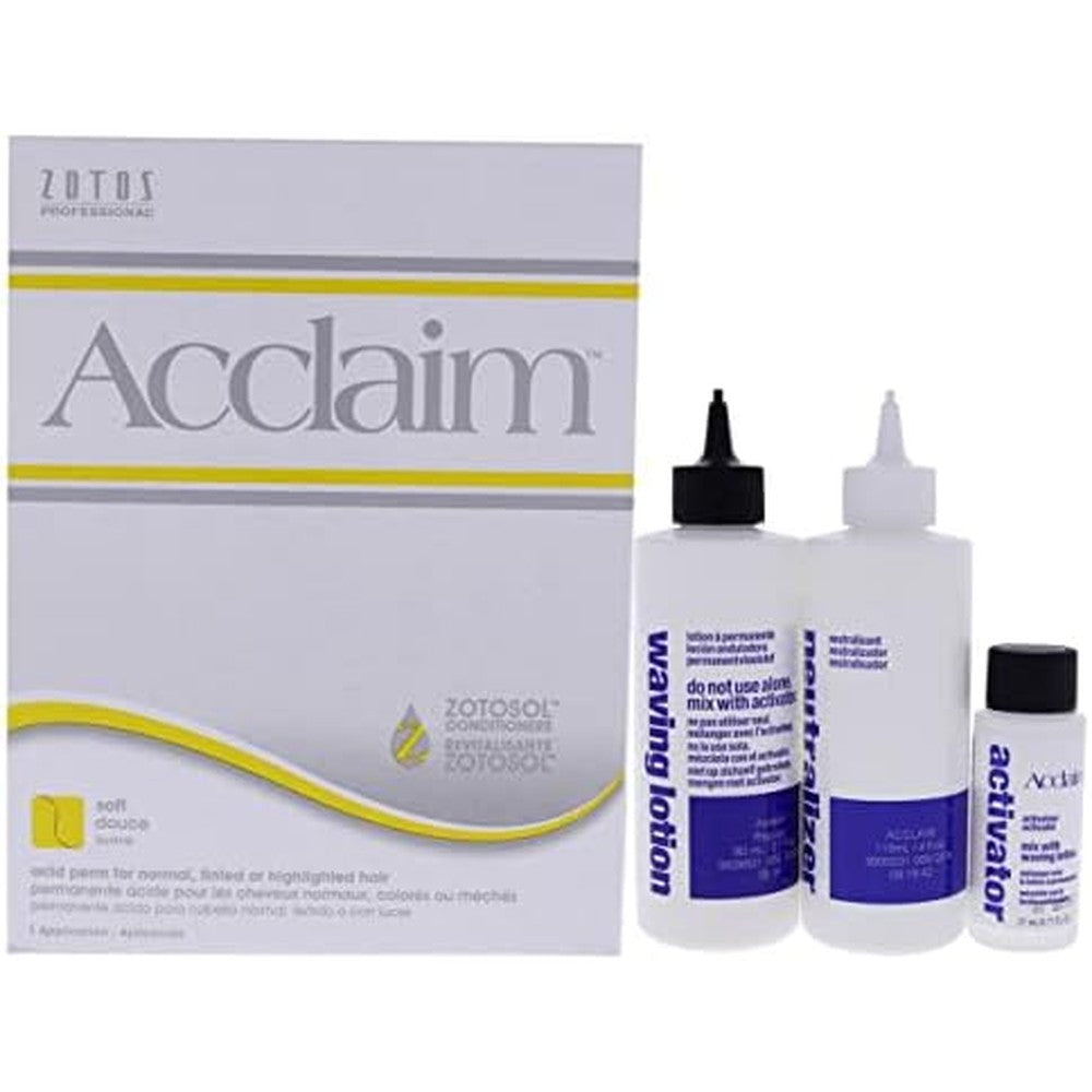 Zotos Professional Acclaim Acid Perm Regular kit front view for professional hair texturizing.