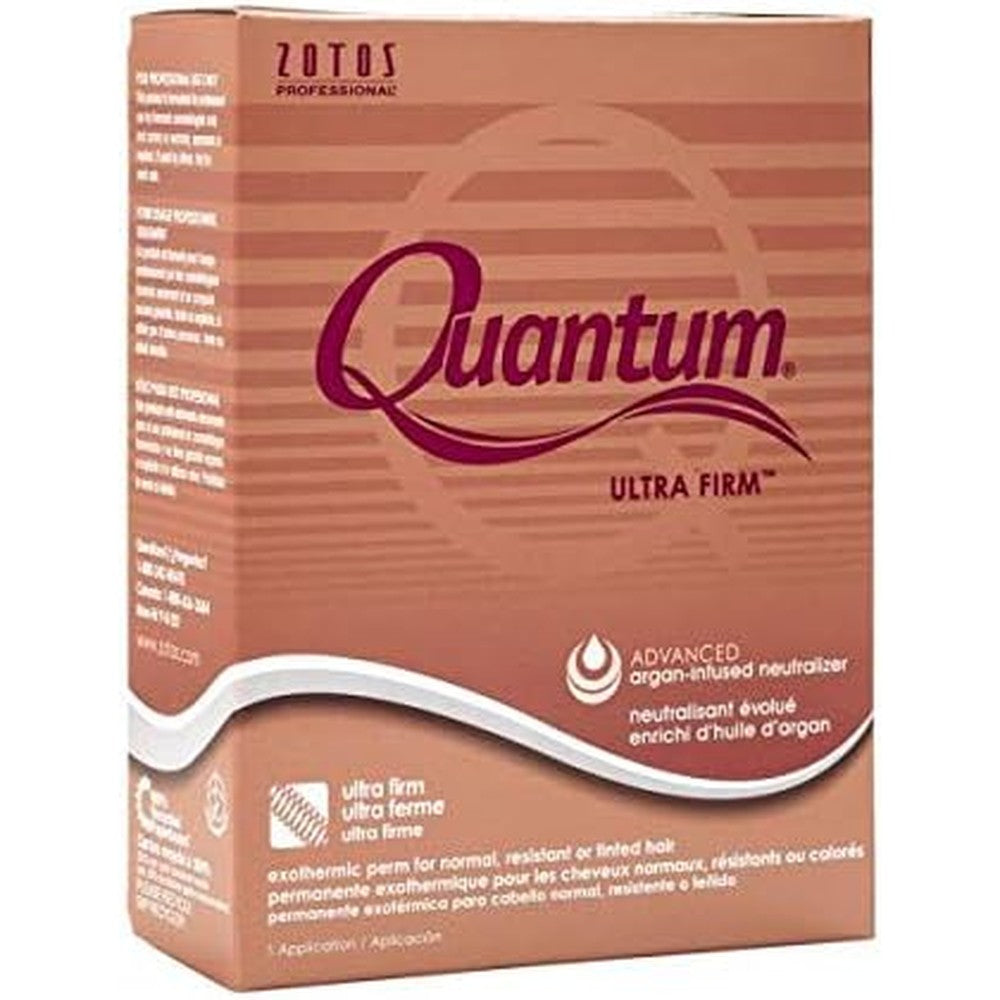 Zotos Professional Quantum Perm Ultra Firm Gold box packaging front view showing exothermic perming kit components