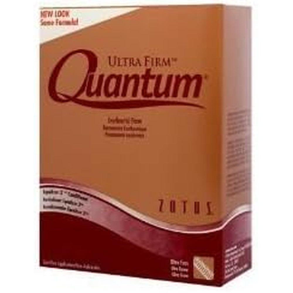 Zotos Professional Quantum Ultra Firm Exothermic Hair Perm kit front view showing professional packaging.