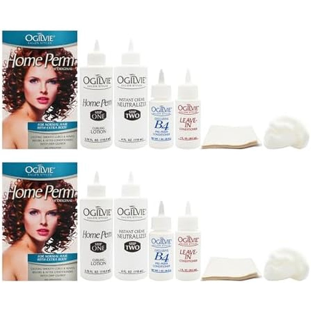 Ogilvie Salon Styles Home Perm Original front view of the two piece box packaging for salon quality curls.