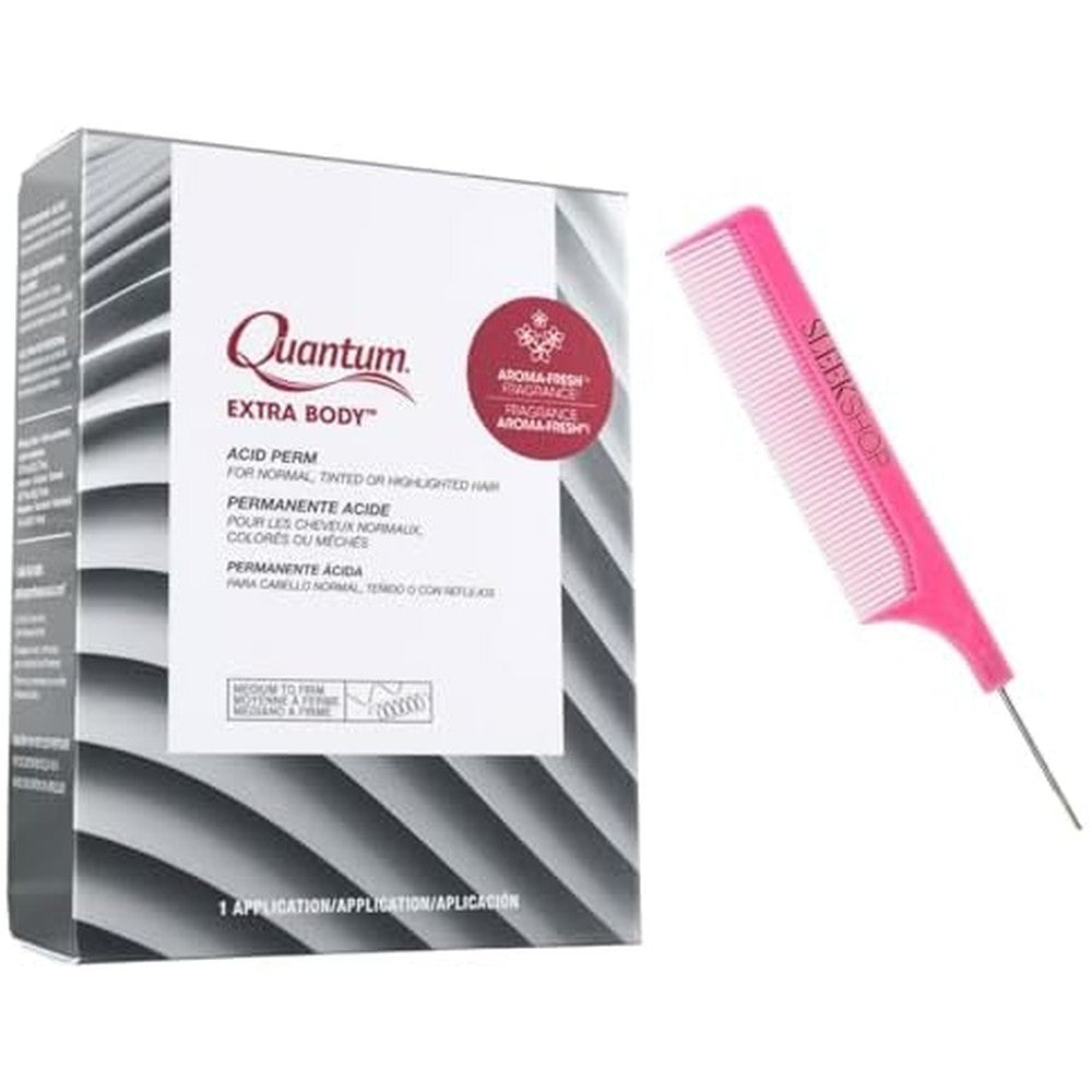 Quantum by AGEBeautiful Extra Body Advanced Acid Perm box packaging front view containing salon volume hair waving kit