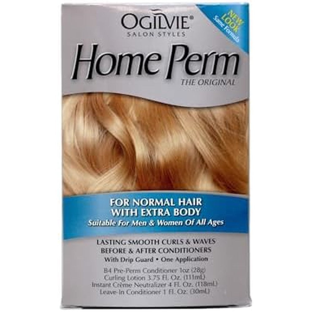 Ogilvie The Original Home Perm For Normal Hair front view packaging for DIY curls