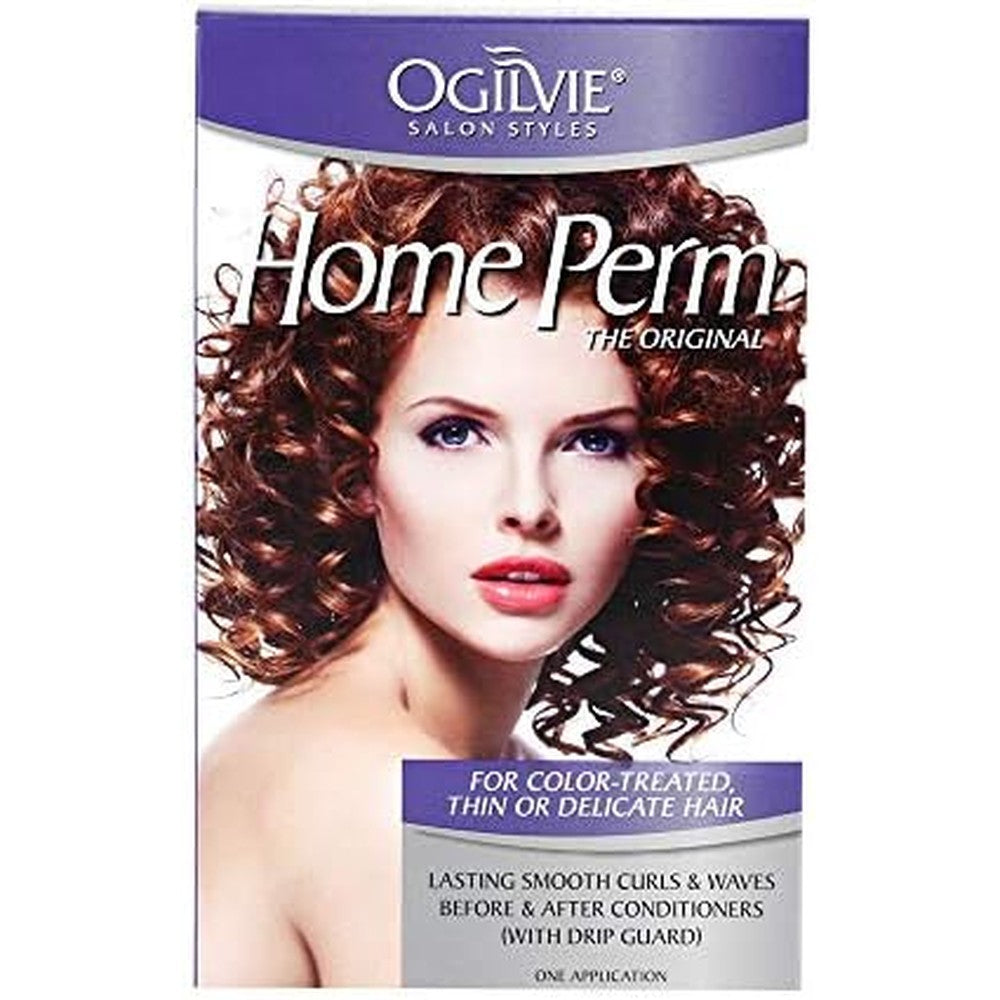 Ogilvie Salon Styles Home Perm Original box front view showing packaging for color treated hair.