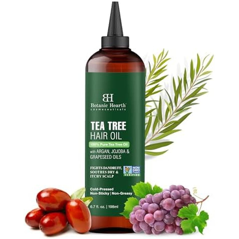 Botanic Hearth Tea Tree Scalp Oil front view premium hair growth treatment