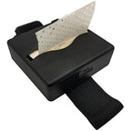 Secret Desire hair curling paper 180 sheets pack front view with wearable black wristband dispenser box