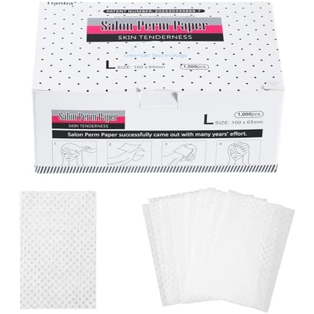 Desenda disposable salon perm paper front view of professional salon packaging.