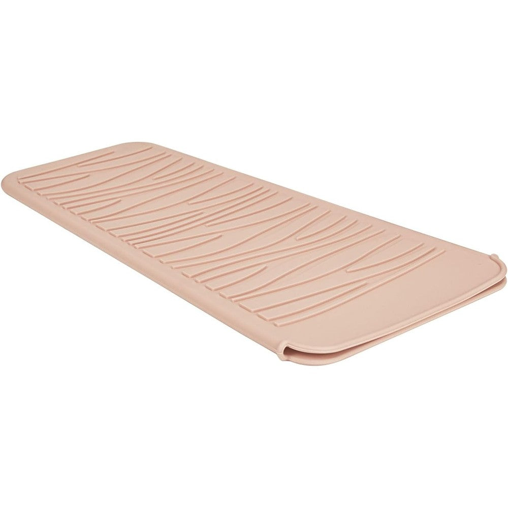 EIOKIT silicone heat resistant travel mat pouch front view pink styling tool protector