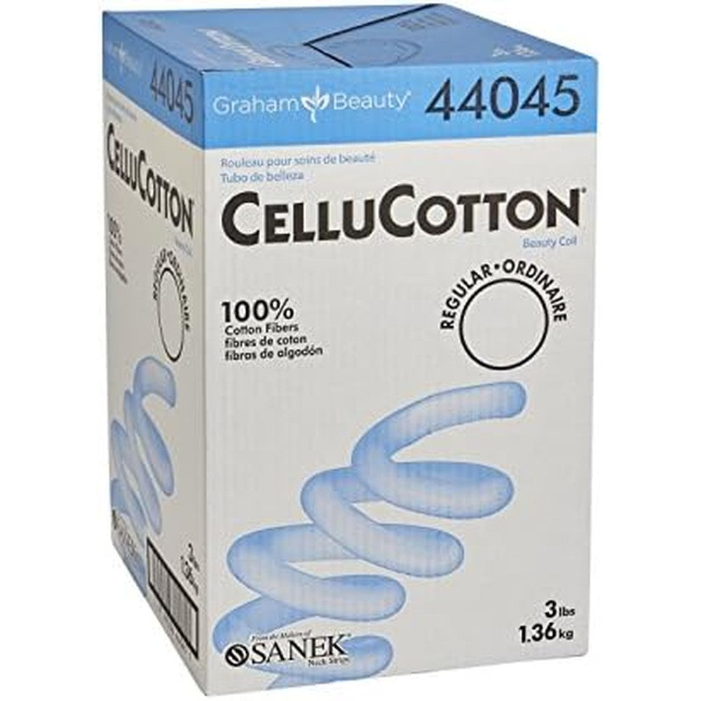 Graham Beauty Cellucotton 44045 hair care coil three pound box front view professional salon cotton roll