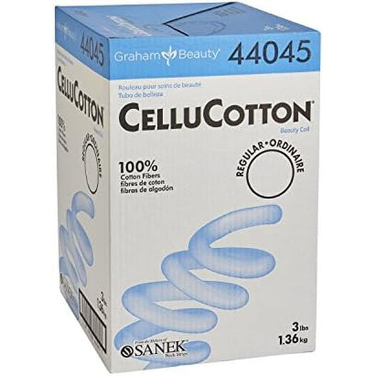 Graham Beauty Cellucotton 44045 hair care coil three pound box front view professional salon cotton roll