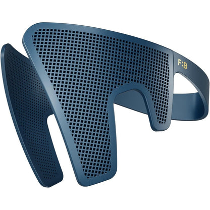 FORBEAUT DropSet men's side hair press tool front view showcasing the blue heat-activated headband design.