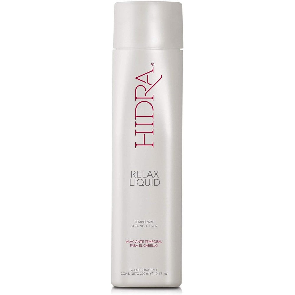 Hidra Relax Liquid temporary hair straightener bottle front view for frizz control
