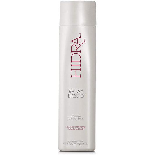 Hidra Relax Liquid temporary hair straightener bottle front view for frizz control