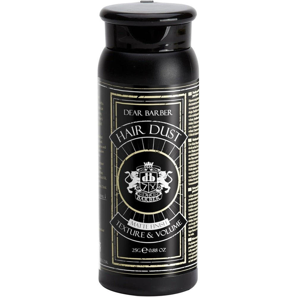 Dear Barber Hair Dust Styling Powder front view bottle for matte texturizing
