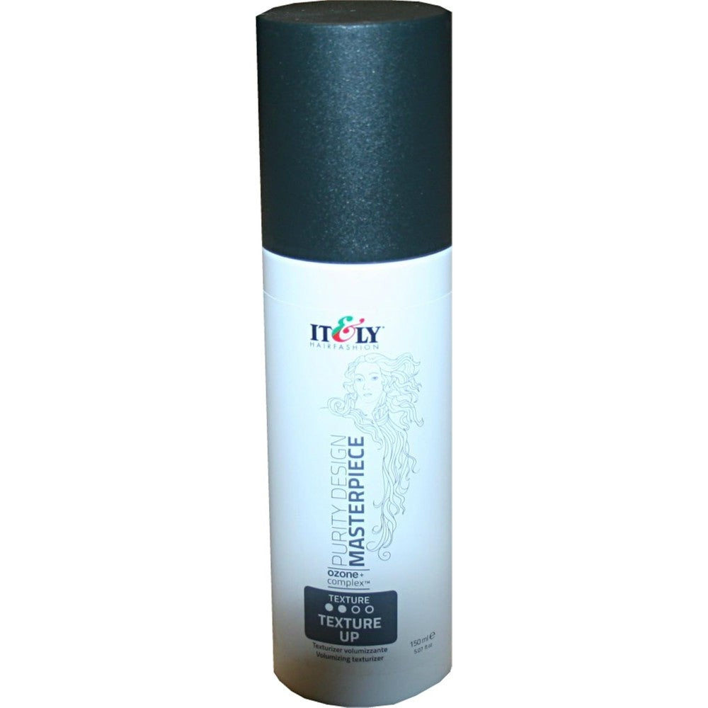 IT&LY Purity Design Masterpiece Texture Up front view bottle volumizing hair texturizer spray