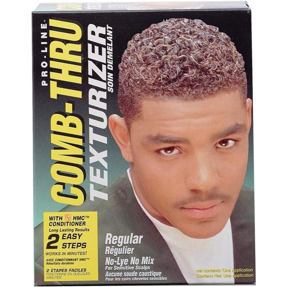 Pro-Line Comb Thru Texturizer Regular box front view showcasing men's hair grooming kit.