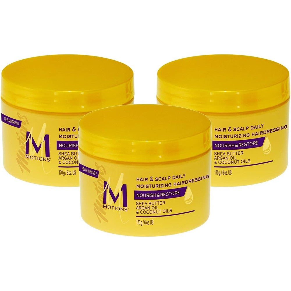 Motions Hair And Scalp Daily Moisturizing Hairdressing jar front view
