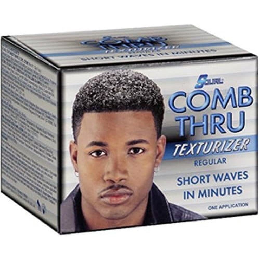 Luster's S-Curl Comb Thru Texturizer Regular kit front view for natural wave definition.