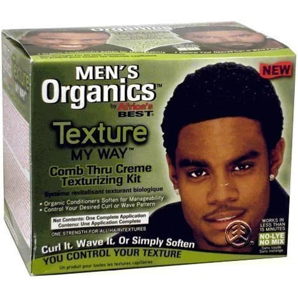 Organica Africa's Best Men's Texture My Way Comb Thru Texturizer Kit front view hair styling product