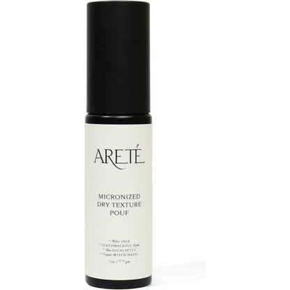 Areté Micronized Dry Texture Pouf 1 Ounce bottle front view