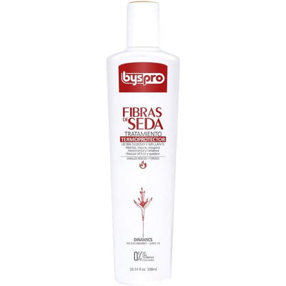 BYS Pro Fibras De Seda Texturizing Treatment 300ml front view bottle showing red logo
