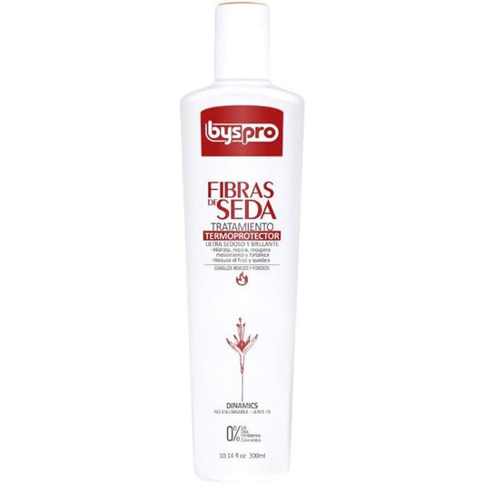 BYS Pro Fibras De Seda Texturizing Treatment 300ml front view bottle showing red logo