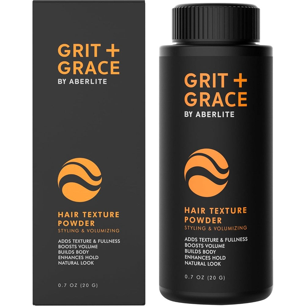 Aberlite Grit And Grace Hair Texture Powder front view bottle for premium hair volumizing.