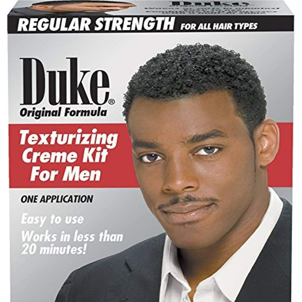 Duke Texturizing Creme Kit For Men packaging front view showcasing hair texturizer cream benefits