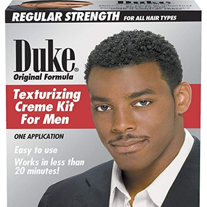 Duke Texturizing Creme Kit For Men packaging front view showcasing hair texturizer cream benefits
