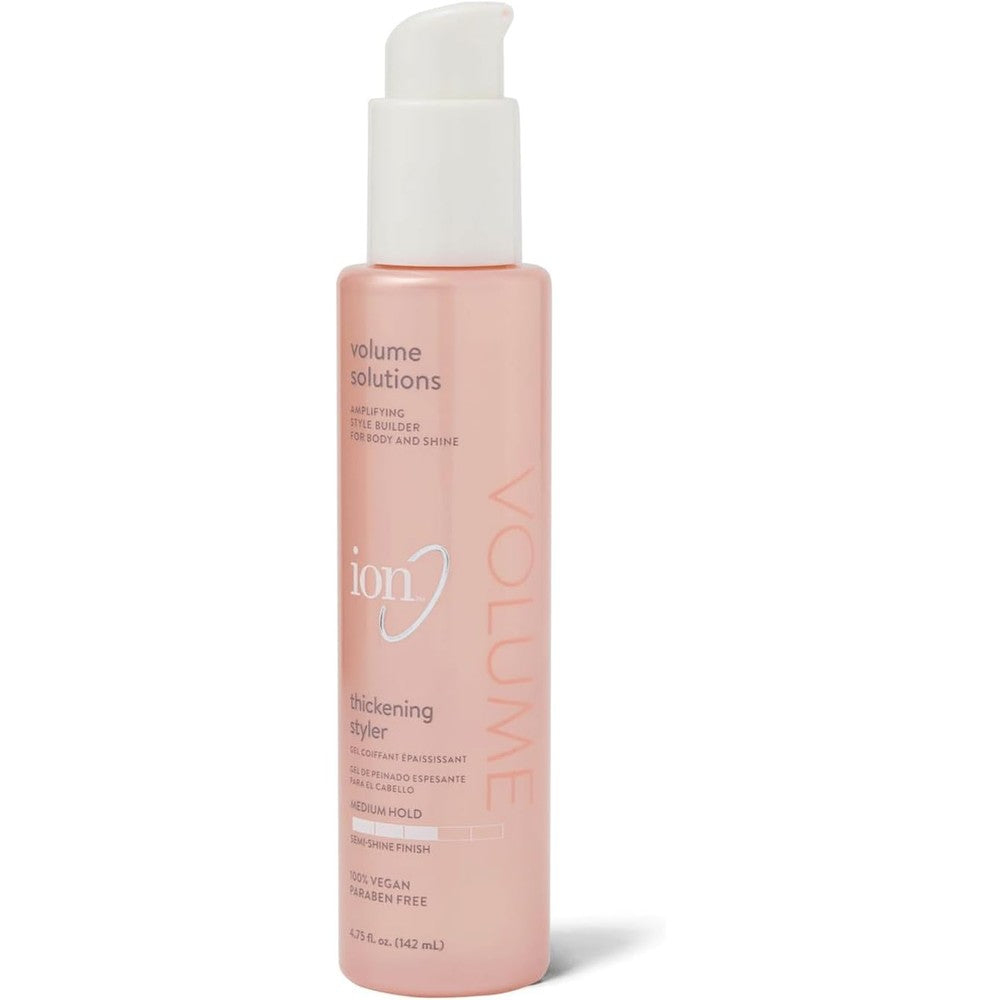 ION Volume Solutions Thickening Styler liquid front view for fine hair volume