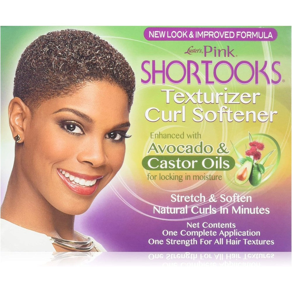 Lusters ShortLooks Texturizer Curl Softener front package view authentic hair kit