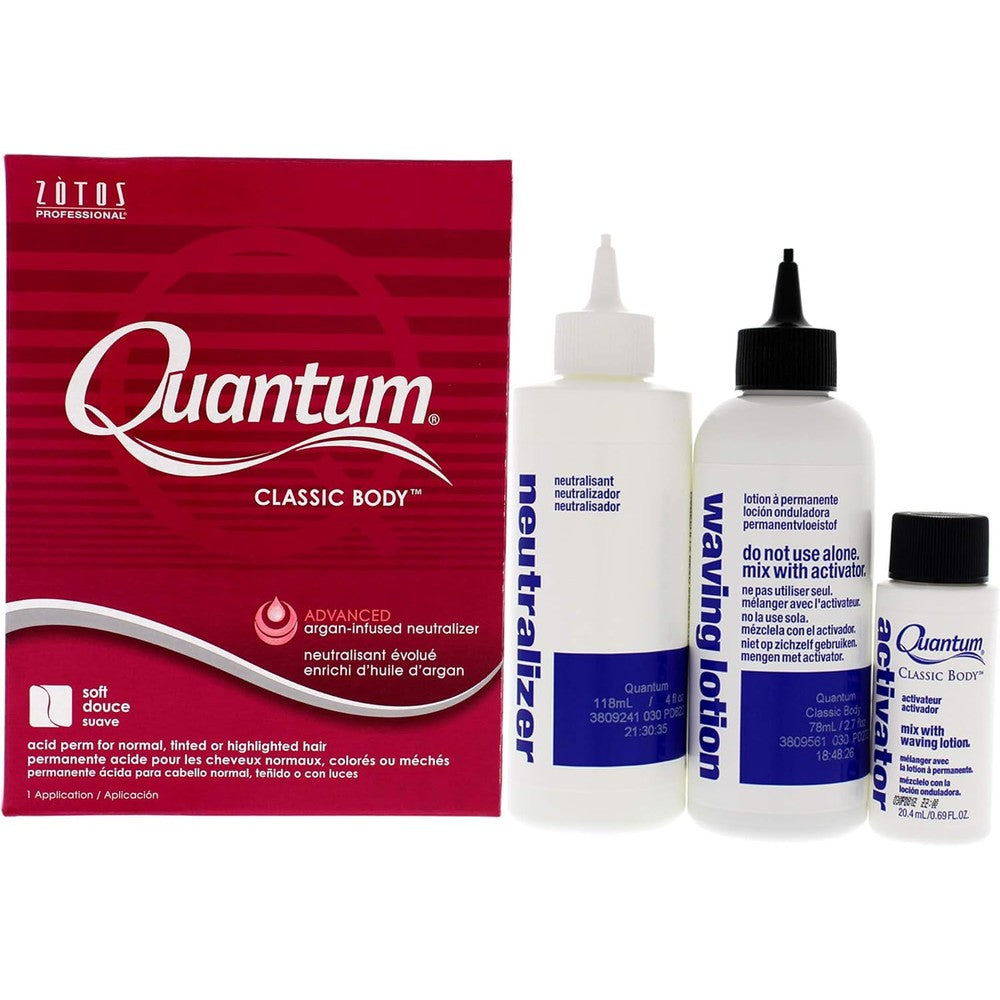 Zotos Quantum Classic Body Acid Permanent kit front view packaging for hair texturizing