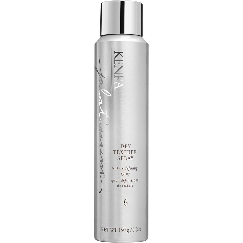 Kenra Platinum Dry Texture Spray Six front view showcasing premium packaging for salon volume