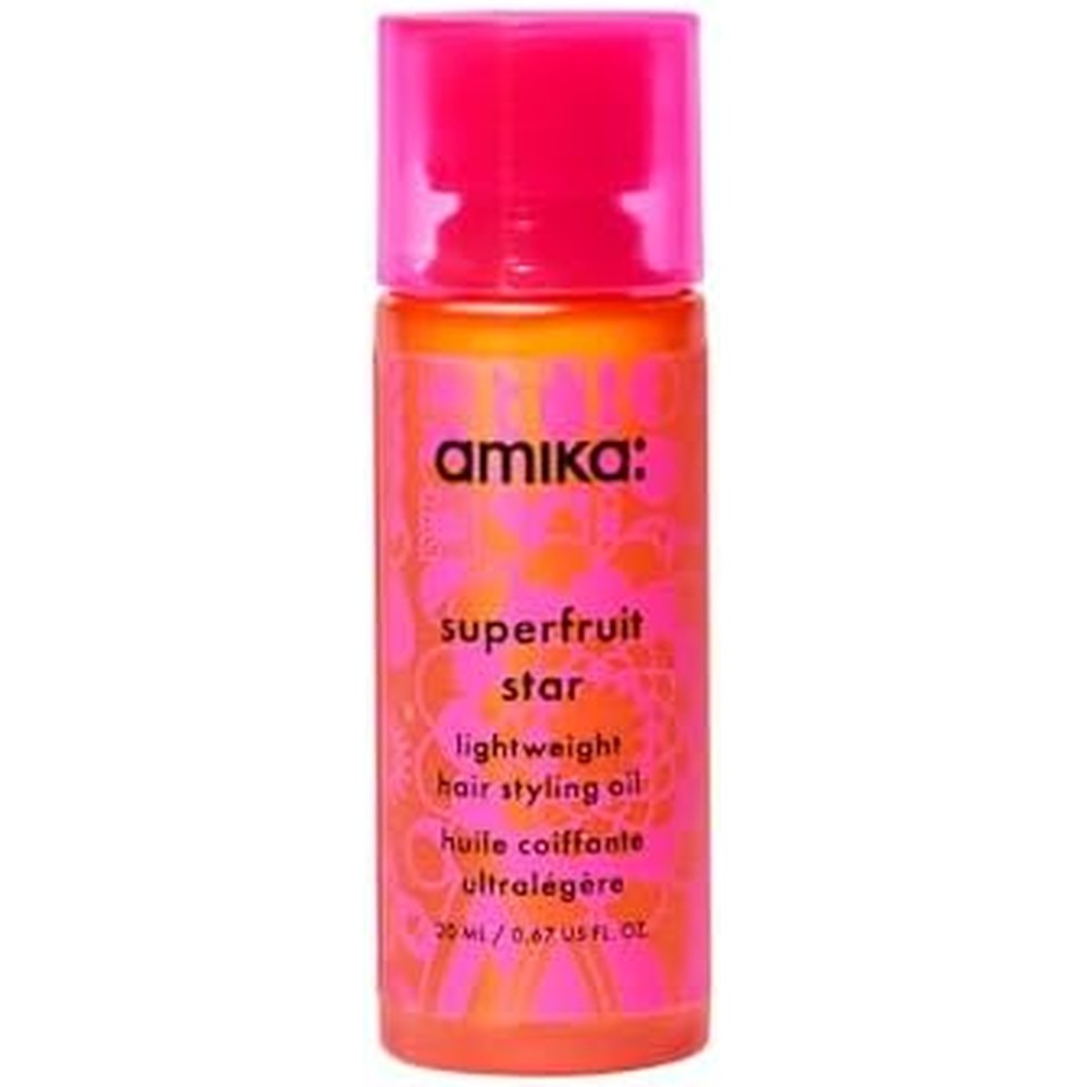 Amika Superfruit Star Lightweight Hair Styling Heat Defense Oil front view bottle