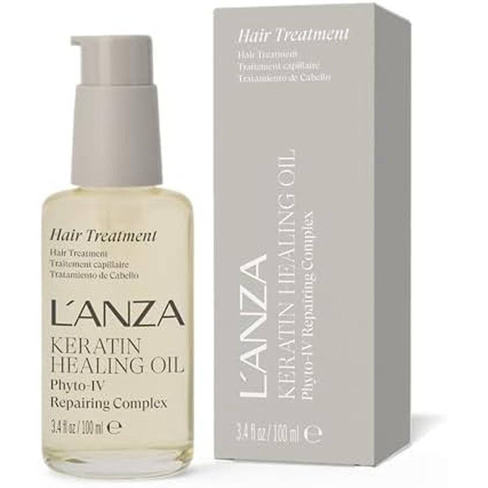 L'ANZA Keratin Healing Hair Oil Treatment 3.4 Ounces front view bottle