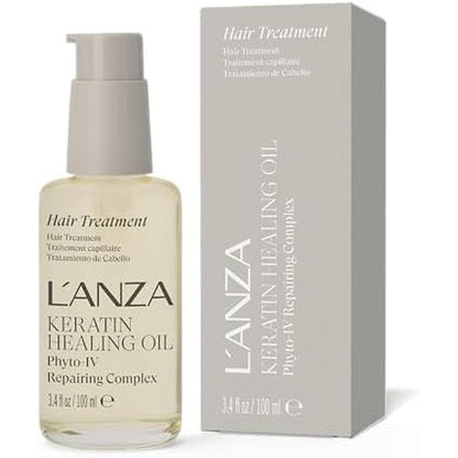 L'ANZA Keratin Healing Hair Oil Treatment 3.4 Ounces front view bottle