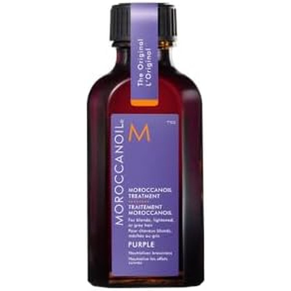 Moroccanoil Treatment Purple Hair Oil for Blonde Hair 50ml front view bottle for tone correction