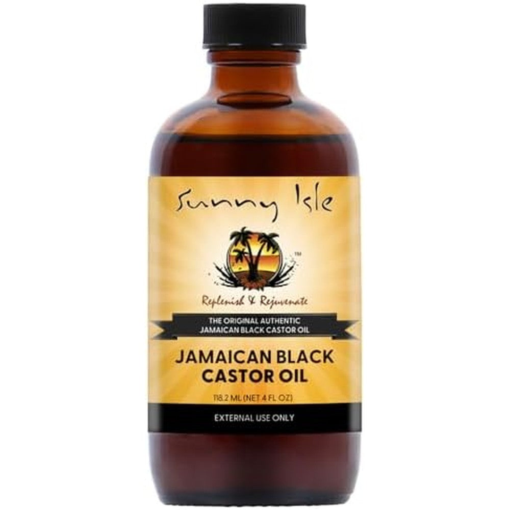 Sunny Isle Jamaican Black Castor Oil bottle front view for hair growth