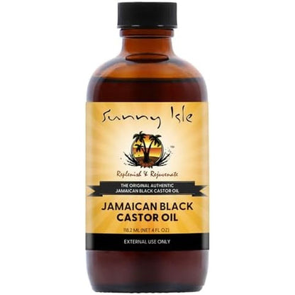 Sunny Isle Jamaican Black Castor Oil bottle front view for hair growth