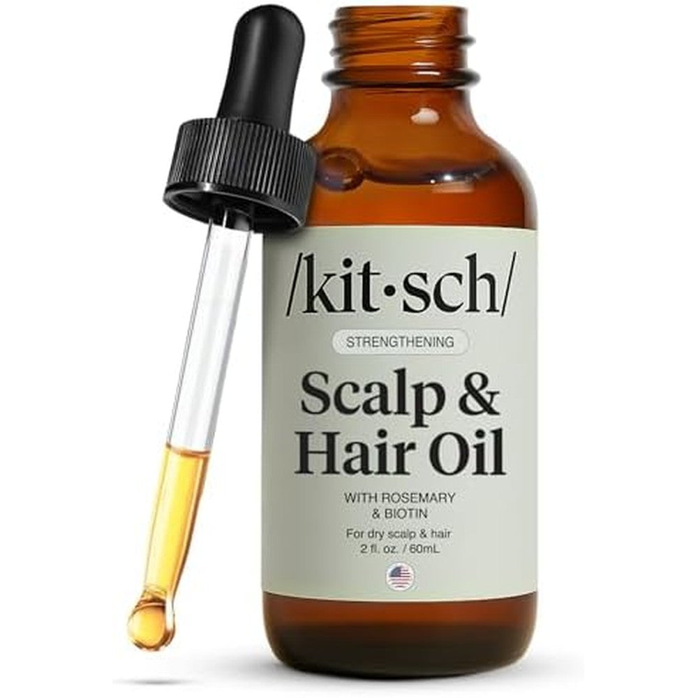 Kitsch Rosemary Oil for Hair Growth 60ml front view bottle for scalp treatment