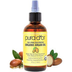 PURA D'OR Organic Moroccan Argan Oil four ounce bottle front view for intense skin and hair hydration