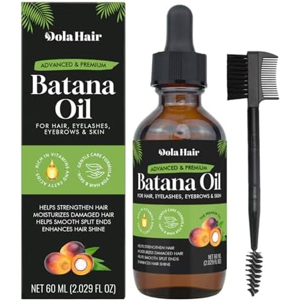 Dolahair Organics Pure Batana Hair Growth Oil front view bottle with dropper