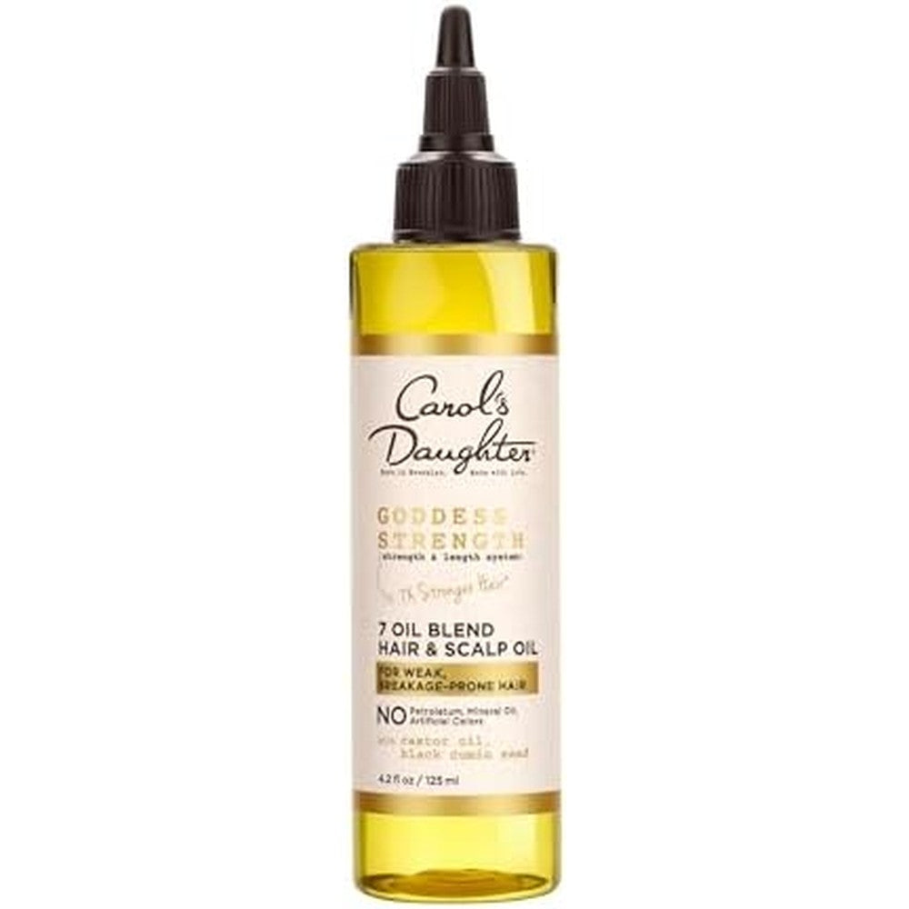 Carol's Daughter Goddess Strength 7 Oil Blend front view hair oil bottle
