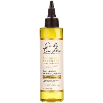 Carol's Daughter Goddess Strength 7 Oil Blend front view hair oil bottle