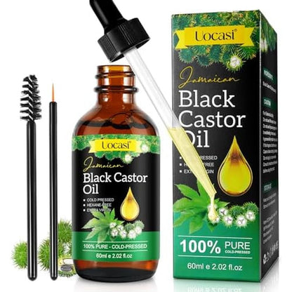 Nifeishi Uocasi Jamaican Black Castor Oil front view bottle for hair growth