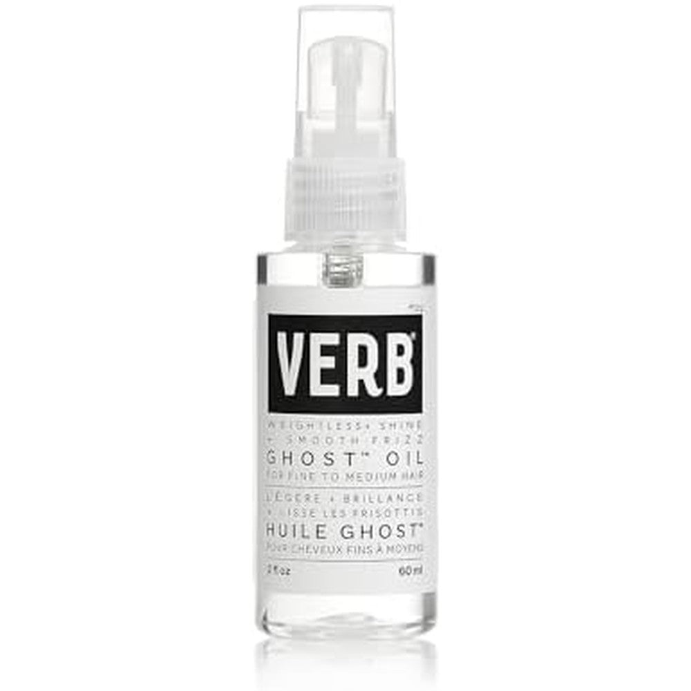 Verb Ghost Oil weightless hair oil 2 ounce front view bottle for frizz control