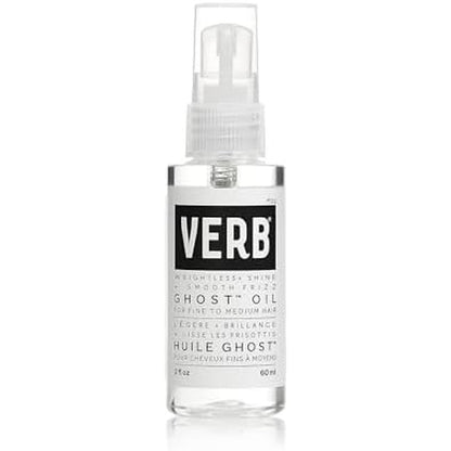 Verb Ghost Oil weightless hair oil 2 ounce front view bottle for frizz control