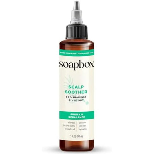 Soapbox Scalp Soother treatment bottle front view for scalp care