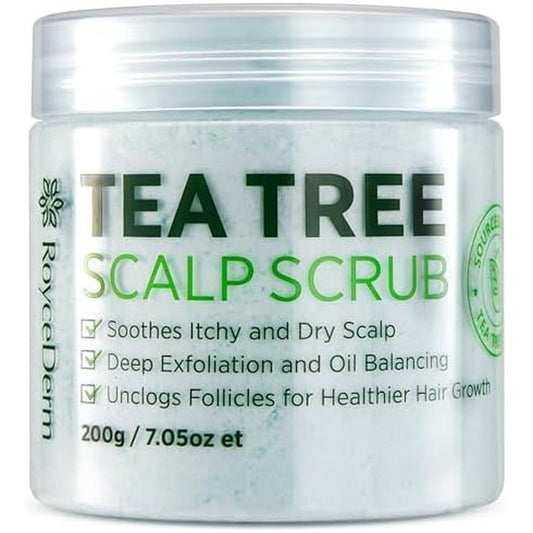Roycederm Tea Tree Scalp Scrub front view 200g jar